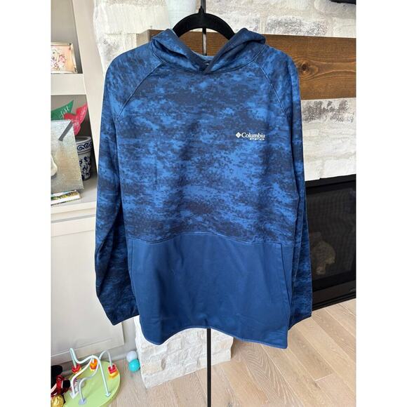 Columbia Men's Blue PFG Super Terminal Fleece Hoodie Size S - Picture 4 of 7